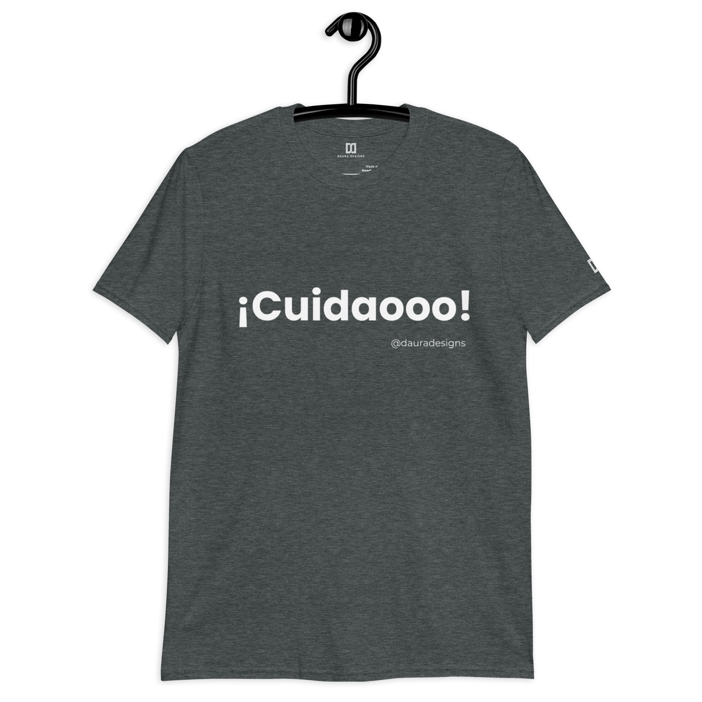 Camiseta negra “¡Cuidaooo!” – 100 % algodón (unisex)