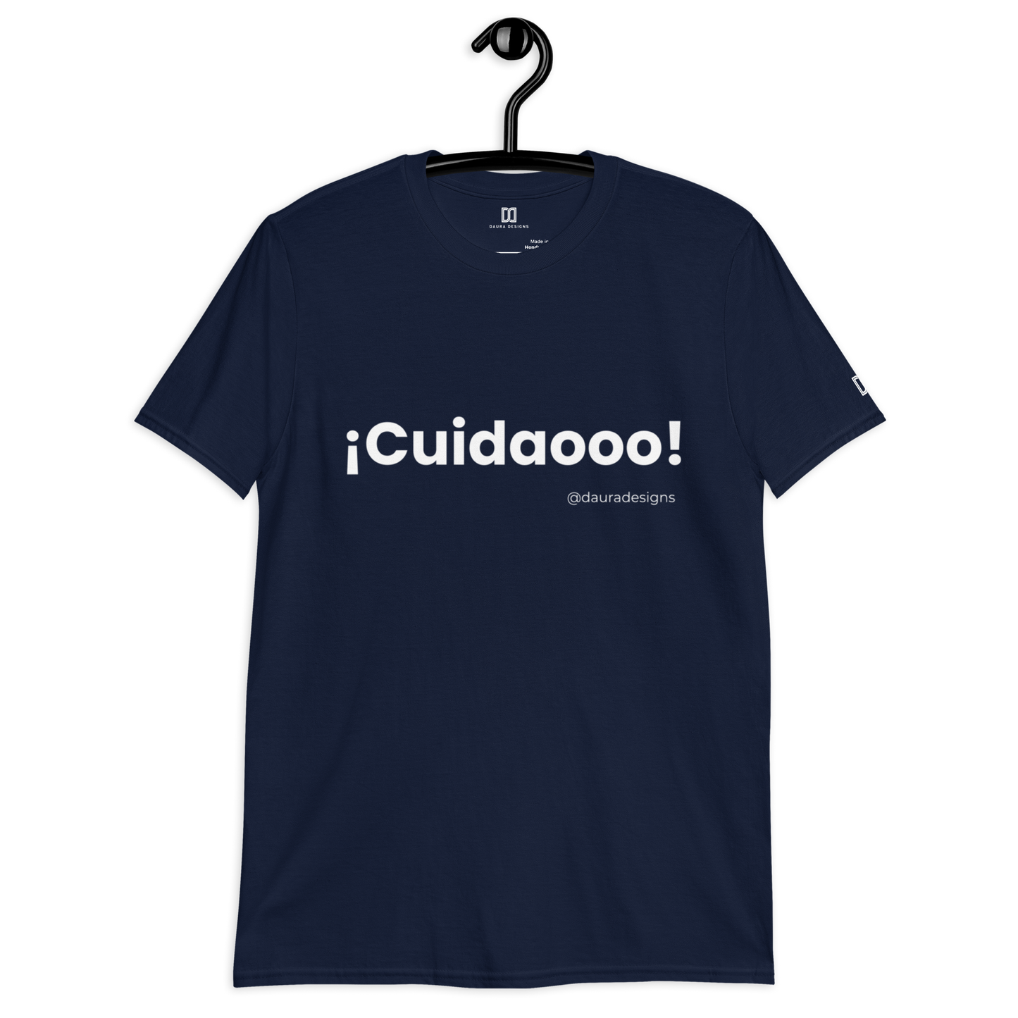 Camiseta negra “¡Cuidaooo!” – 100 % algodón (unisex)