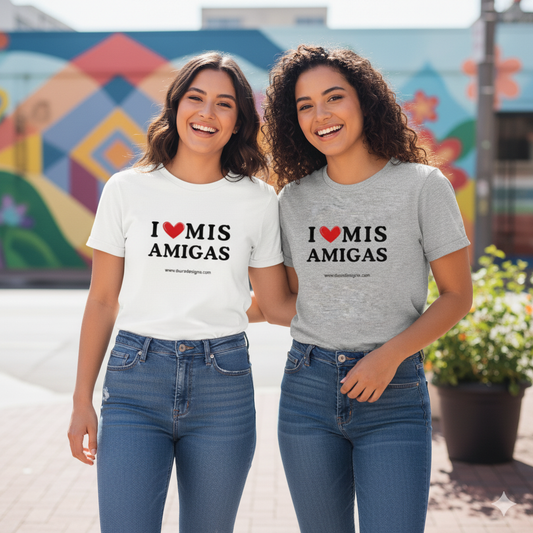 Camiseta “I ❤️ MIS AMIGAS” – Vuelve la rutina, vuelven los planes