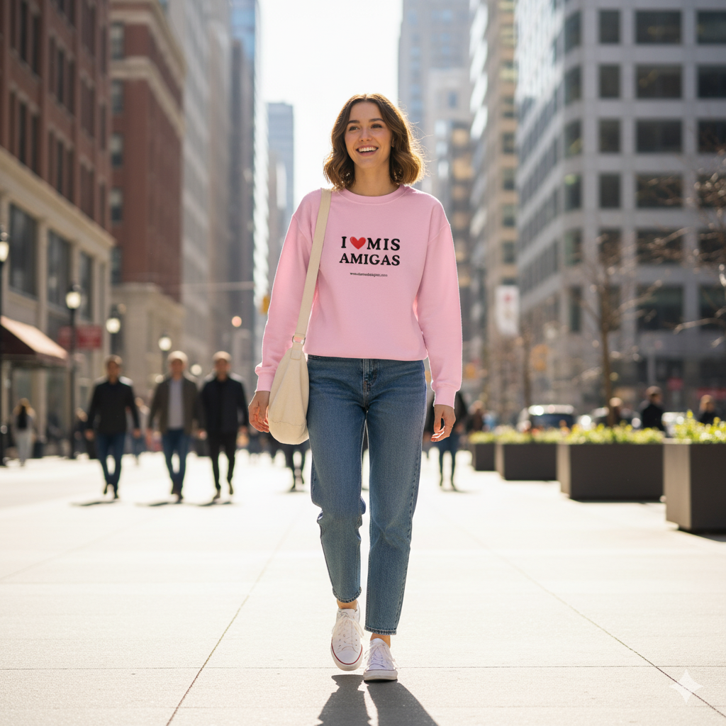 Sudadera “I ❤️ MIS AMIGAS” – Para abrazar la amistad (y el otoño)