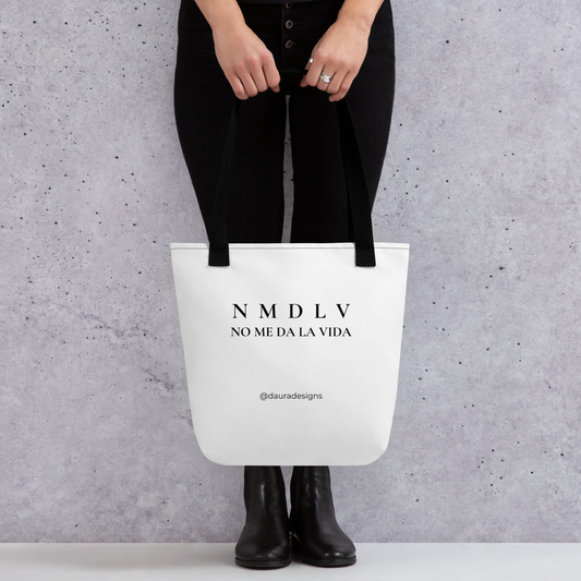 Bolsa Tote ‘No Me Da La Vida’ – Edición Minimal 🖤