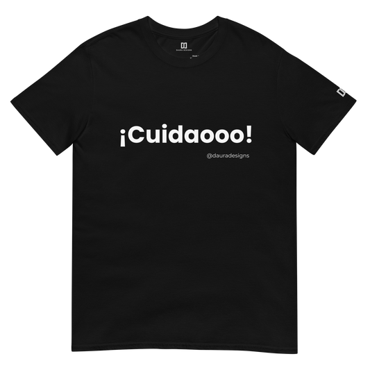 Camiseta negra “¡Cuidaooo!” – 100 % algodón (unisex)